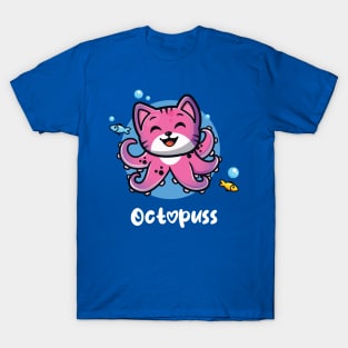 Octopuss funny octopus cat (on dark colors) T-Shirt